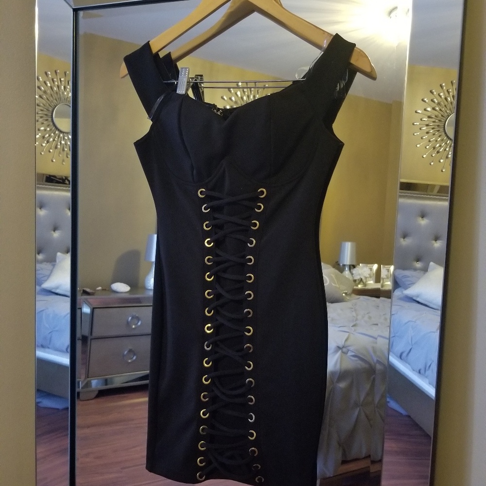 Lac Bleu Black Corset Dress